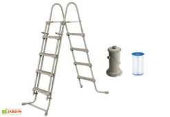 Summer Waves Piscine Hors-sol Tubulaire Ronde Effet Tressé – ø 4,57 M -Hevea Jardin Magasin accessoires piscine tubulaire rattan