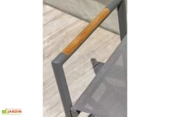 Fauteuil De Jardin Pliant En Aluminium Et Textilène Honfleur -Hevea Jardin Magasin accoudoir fauteuil jardin pliant aluminium textilene honfleur