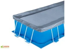Piscine Hors Sol Tubulaire Rectangulaire – 4,88 X 2,44 X 1,07 M -Hevea Jardin Magasin bache piscine hors sol tubulaire