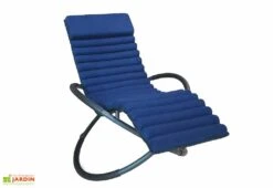 Bain De Soleil Design En Aluminium Swing Luxe 74 X 166 Cm -Hevea Jardin Magasin bain soleil design aluminium swing luxe bleu