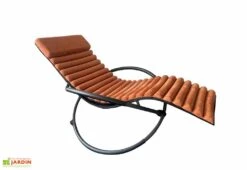 Bain De Soleil Design En Aluminium Swing Luxe 74 X 166 Cm -Hevea Jardin Magasin bain soleil design aluminium swing luxe terra cotta