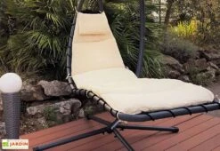 Balancelle Celest Acier Ombrelle Orientable 9 Balancelle Celest Acier Ombrelle Orientable -Hevea Jardin Magasin balancelle acier hamac suspendu celest 3