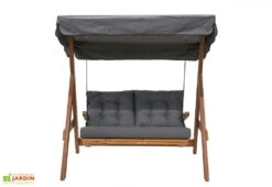 Balancelle De Jardin 2 Personnes - Bois Imprégné – Paris 1700 -Hevea Jardin Magasin balancelle jardin bois westmann as2051a