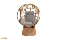 Balancelle De Jardin En Résine Tressée Marron - Bora Bora