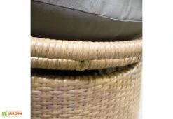 Balancelle De Jardin En Résine Tressée Marron - Bora Bora -Hevea Jardin Magasin balancelle jardin resine tressee bora bora detail bas