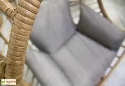 Balancelle De Jardin En Résine Tressée Marron - Bora Bora -Hevea Jardin Magasin balancelle jardin resine tressee bora bora detail fauteuil