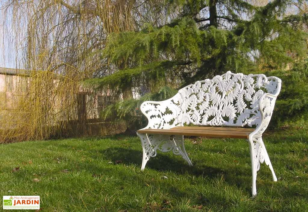 Salon De Jardin Fonte D’Aluminium Et Bois Fougère 4 Salon De Jardin Fonte D’Aluminium Et Bois Fougère – Image 4