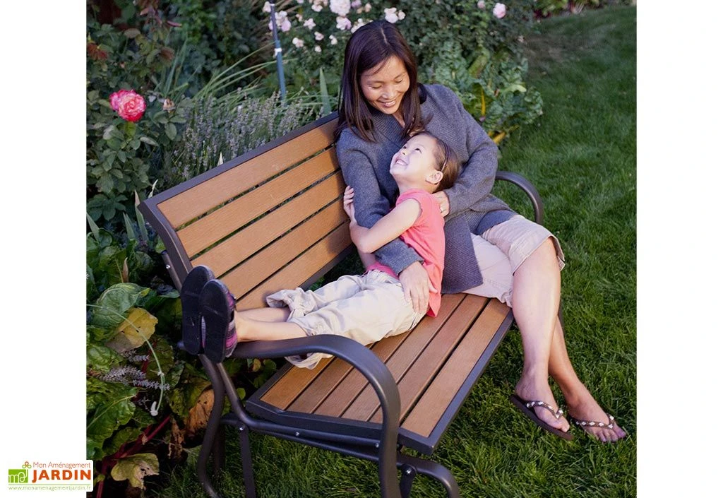 Lifetime Banc De Jardin à Bascule En Acier époxy 124 X 72 X 85 Cm 2 Lifetime Banc De Jardin à Bascule En Acier époxy 124 X 72 X 85 Cm – Image 2