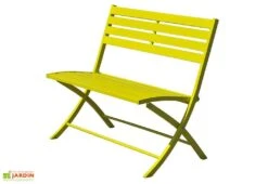 Banc Pliant En Aluminium Marius -Hevea Jardin Magasin banc pliant aluminium jaune
