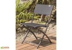 Chaise De Jardin Textilène Pliante Noire 8 Chaise De Jardin Textilène Pliante Noire -Hevea Jardin Magasin chaise jardin aluminium noir textilene