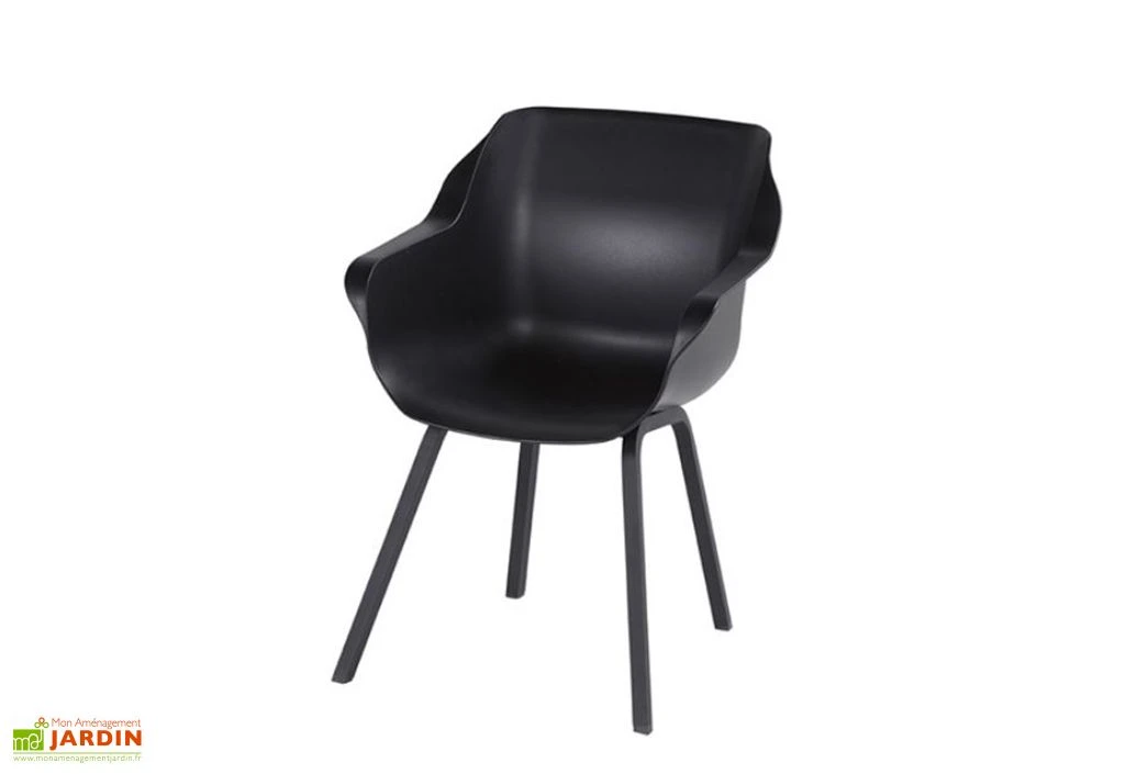 Ensemble Repas De Jardin 4 Personnes En Aluminium Et Résine Sophie Noir 2 Ensemble Repas De Jardin 4 Personnes En Aluminium Et Résine Sophie Noir – Image 2