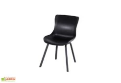 Ensemble Repas De Jardin 2 Personnes En Aluminium Et Résine Sophie -Hevea Jardin Magasin chaise jardin aluminium resine sophie noir