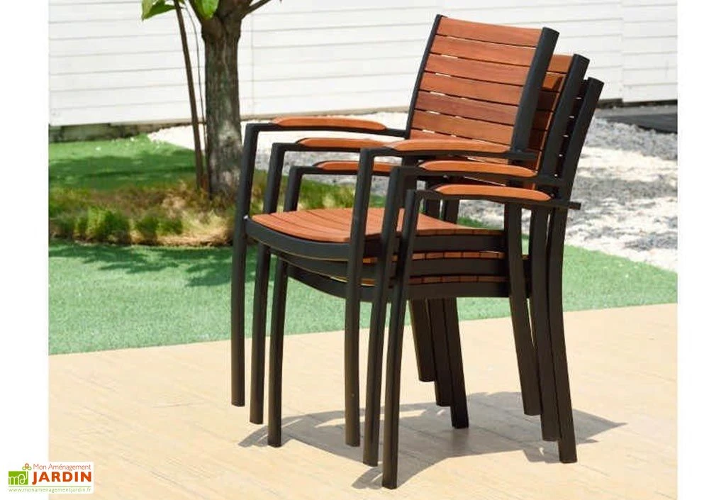 Chaise De Jardin En Bois D’Eucalyptus Et Aluminium Flamingo 3 Chaise De Jardin En Bois D’Eucalyptus Et Aluminium Flamingo – Image 3