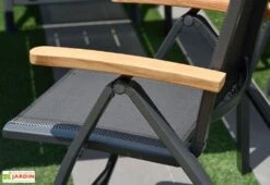 Chaise De Jardin Pliante En Aluminium Et Polyester Angela Deluxe -Hevea Jardin Magasin chaise jardin pliante aluminium polyester angela deluxe 2