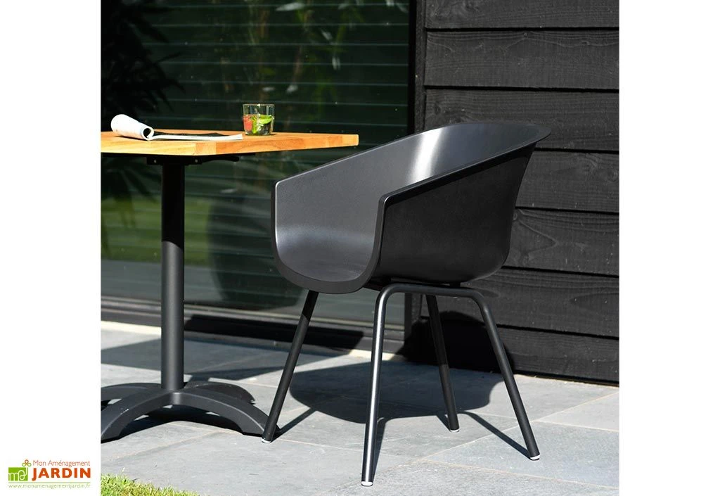 Chaise De Jardin En Résine Et Aluminium Amalia (lot De 2) 1 Chaise De Jardin En Résine Et Aluminium Amalia (lot De 2)