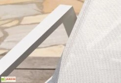 Chaise Longue En Aluminium Et Textilène Ibiza -Hevea Jardin Magasin chaise longue roulette alu blanc 1