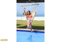 Chaise Suspendue Ecrue 110 X 140 Cm -Hevea Jardin Magasin chaise suspendue ecrue en toile jobek