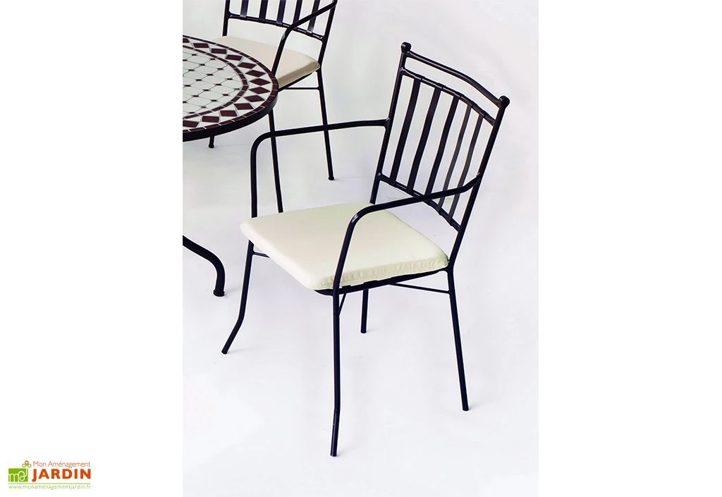 Hevea Salon De Jardin En Acier Avec Plateau En Mosaïque Sambala Shifa – 6 Places 2 Hevea Salon De Jardin En Acier Avec Plateau En Mosaïque Sambala Shifa – 6 Places – Image 2