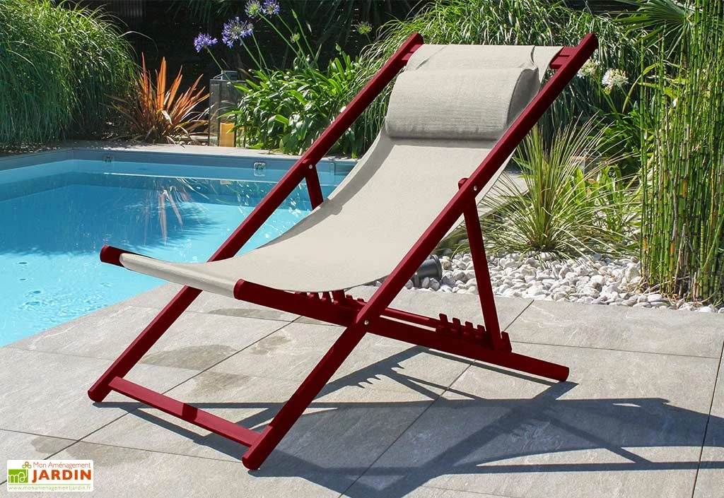 Chilienne De Jardin En Aluminium Et Textilène - Julia 1 Chilienne De Jardin En Aluminium Et Textilène - Julia