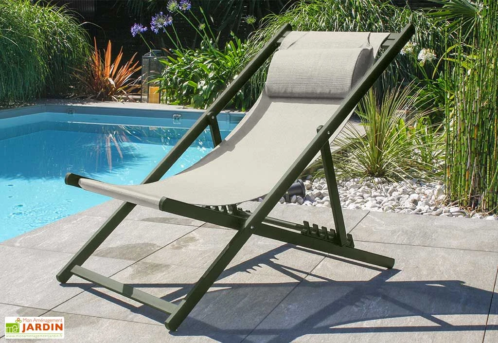 Chilienne De Jardin En Aluminium Et Textilène - Julia 5 Chilienne De Jardin En Aluminium Et Textilène - Julia – Image 5