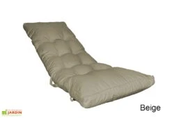 Coussin Pour Bain De Soleil En Polyester Et Coton -Hevea Jardin Magasin coussin bain de soleil beige