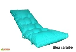 Coussin Pour Bain De Soleil En Polyester Et Coton -Hevea Jardin Magasin coussin bain de soleil bleu ciel