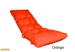 Coussin Pour Bain De Soleil En Polyester Et Coton -Hevea Jardin Magasin coussin bain de soleil orange