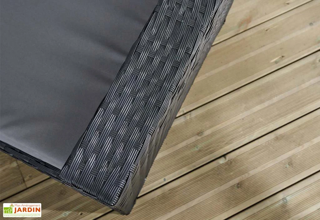 Salon De Jardin 4 Places En Aluminium Et Résine Tressée - Belem 3 Salon De Jardin 4 Places En Aluminium Et Résine Tressée - Belem – Image 3