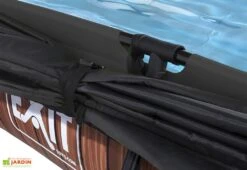 EXIT TOYS Piscine Hors Sol Tubulaire Rectangulaire – 300 X 200 X 65 Cm + Ombrage -Hevea Jardin Magasin detail auvent piscine tubulaire rectangulaire