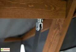 Balancelle De Jardin 2/3 Personnes - Bois Imprégné – Paris 2000 -Hevea Jardin Magasin detail dossier balancelle jardin westmann as2050a