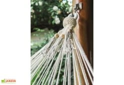 Hamac En Coton Tissé à La Main 100 X 237 Cm - Boaco L -Hevea Jardin Magasin detail hamac suspendu boaco