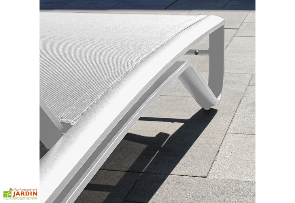 Bain De Soleil En Aluminium Et Textilène - Figari 3 Bain De Soleil En Aluminium Et Textilène - Figari – Image 3