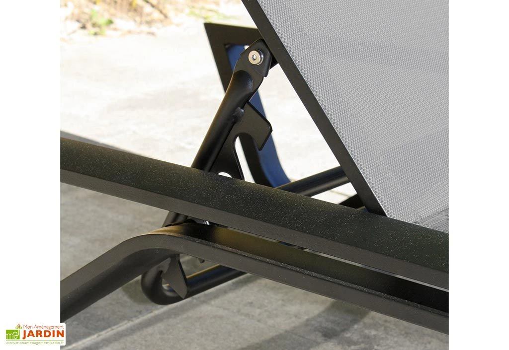 Bain De Soleil En Aluminium Et Textilène - Figari 5 Bain De Soleil En Aluminium Et Textilène - Figari – Image 5