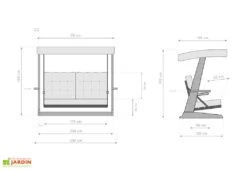 Balancelle De Jardin 3 Personnes - Bois Exotique – Sia 2400 9 Balancelle De Jardin 3 Personnes - Bois Exotique – Sia 2400 -Hevea Jardin Magasin dimensions balancelle jardin bois westmann as1500a