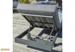 Salon De Jardin 6 Places En Aluminium Et Acacia - Vanuatu 10 Salon De Jardin 6 Places En Aluminium Et Acacia - Vanuatu -Hevea Jardin Magasin dossier inclinable meridienne jardin