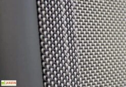 Rocking Chair D’Extérieur En Aluminium Et Textilène Honfleur -Hevea Jardin Magasin dossier resine tressee ricking chair exterieur