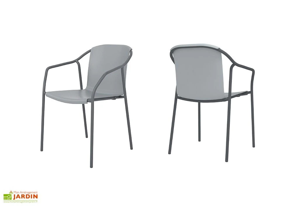 Fauteuil De Jardin Empilable En Aluminium Laqué – Rod 3 Fauteuil De Jardin Empilable En Aluminium Laqué – Rod – Image 3