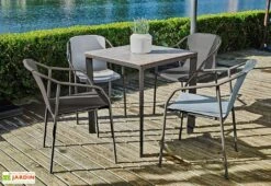 Fauteuil De Jardin Empilable En Aluminium Laqué – Rod 9 Fauteuil De Jardin Empilable En Aluminium Laqué – Rod -Hevea Jardin Magasin fauteuil aluminium laque empilable 03