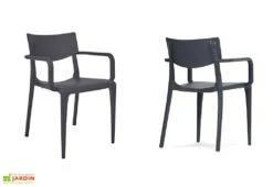 Fauteuil De Jardin Empilable En Polypropylène Renforcé – Town -Hevea Jardin Magasin fauteuil empilable plastique 02