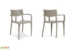 Fauteuil De Jardin Empilable En Polypropylène Renforcé – Town -Hevea Jardin Magasin fauteuil empilable plastique 04