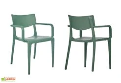 Fauteuil De Jardin Empilable En Polypropylène Renforcé – Town -Hevea Jardin Magasin fauteuil empilable plastique 05