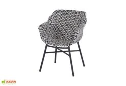 Fauteuil De Jardin En Aluminium Et Résine Tressée Delphine Dining