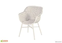 Fauteuil De Jardin En Aluminium Et Résine Tressée Delphine Dining 6 Fauteuil De Jardin En Aluminium Et Résine Tressée Delphine Dining -Hevea Jardin Magasin fauteuil jardin aluminium osier delphine dining moccacino