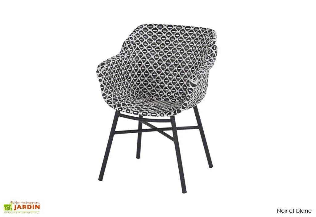 Fauteuil De Jardin En Aluminium Et Résine Tressée Delphine Dining 2 Fauteuil De Jardin En Aluminium Et Résine Tressée Delphine Dining – Image 2