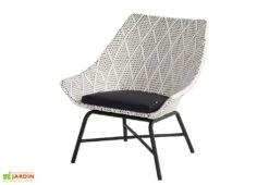 Fauteuil De Jardin Bas En Aluminium Et Osier Delphine Lounge Diamond