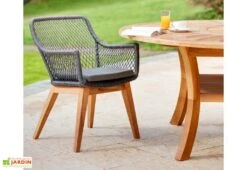 Fauteuil De Jardin En Bois De Teck Olivia (Pls Coloris) 6 Fauteuil De Jardin En Bois De Teck Olivia (Pls Coloris) -Hevea Jardin Magasin fauteuil jardin bois teck olivia