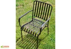 Fauteuil De Jardin Empilable En Acier Mosaïque (Lot De 2)