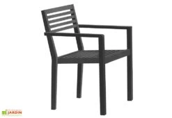 Fauteuil De Jardin Empilable En Aluminium Gaston (4 Coloris) -Hevea Jardin Magasin fauteuil jardin empilable aluminium gaston 4 coloris 2
