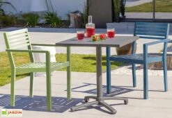 Fauteuil De Jardin Empilable En Aluminium Gaston (4 Coloris) -Hevea Jardin Magasin fauteuil jardin empilable aluminium gaston 4 coloris 4