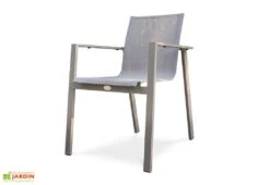 Fauteuil De Jardin Empilable En Aluminium Et Textilène Zahara -Hevea Jardin Magasin fauteuil jardin empilable aluminium textilene zahara 3